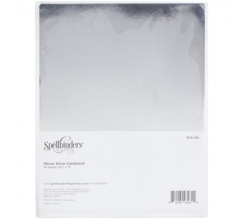 Spellbinders - Silver Cardboard (mirror) - 8.5